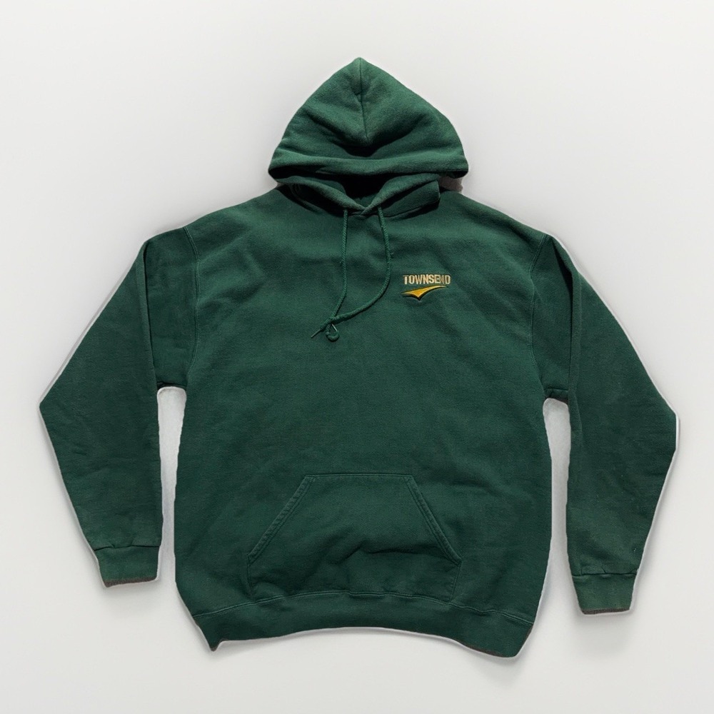 Vintage Lee Heavyweight Hoodie XL Green Faded Distressed Skater Workwear USA 90s